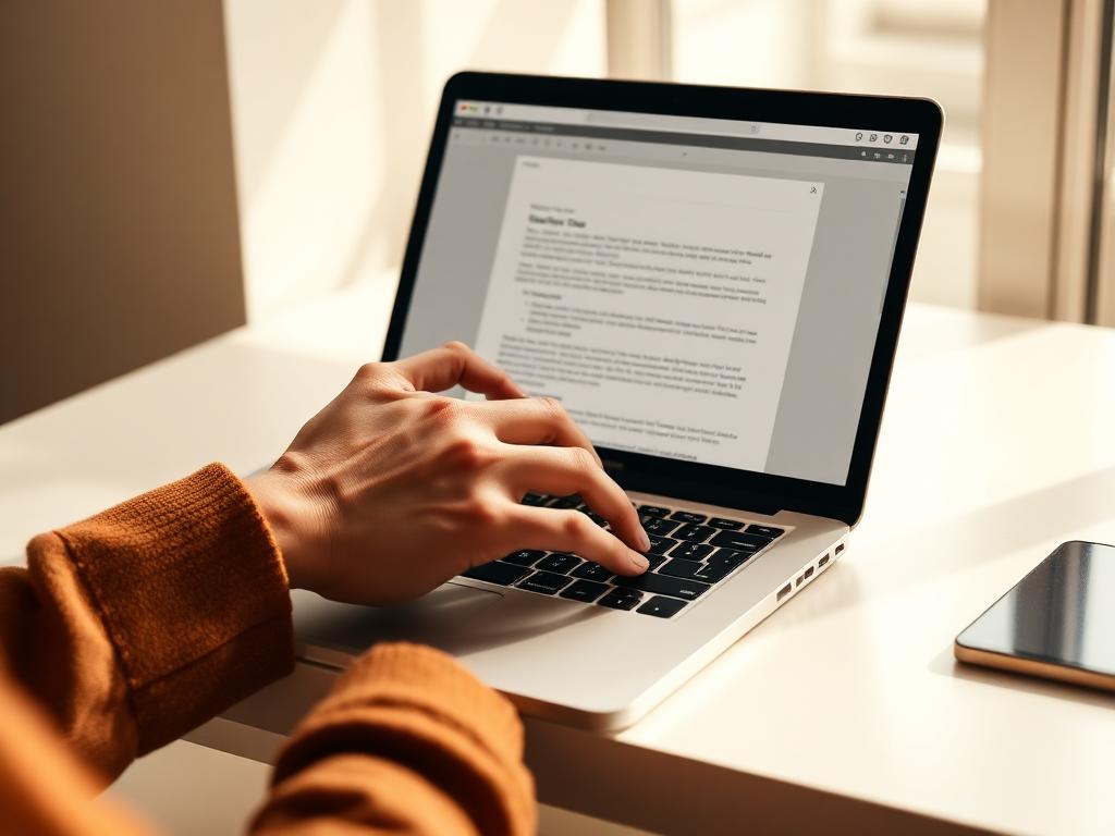 Persona usando una laptop para tramitar documentos oficiales